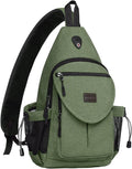 MOSISO Sling Backpack, Canvas Crossbody Hiking Daypack Bag by MOSISO