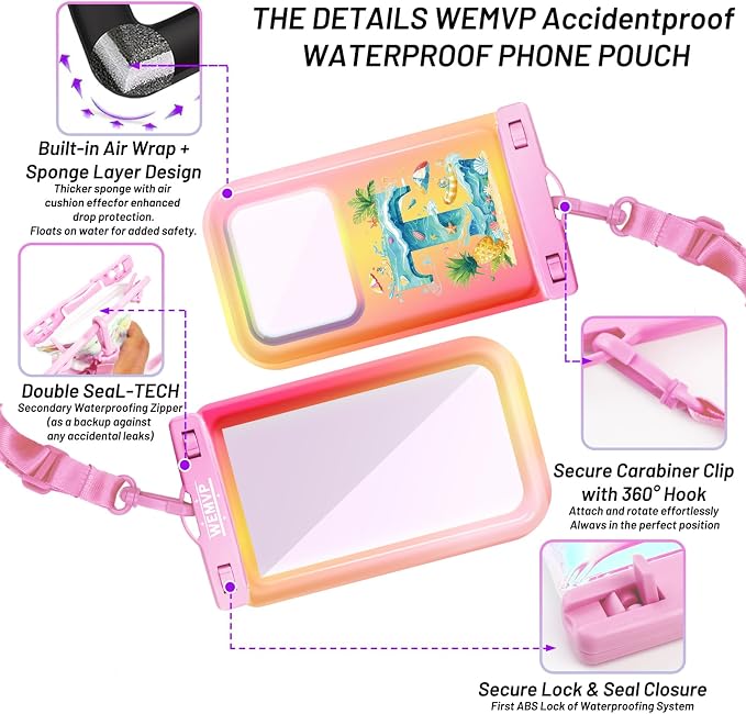 Personalized Initial Waterproof Phone Pouch Case - Image 3