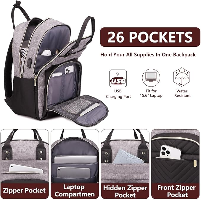 Laptop Backpack for Women Work Bag: College Backpacks 17.3 Inch - Image 2