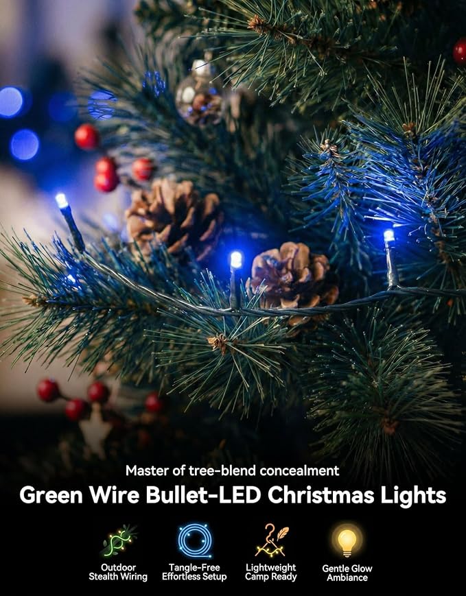 LitHome 99FT 300 LED String Lights Outdoor Indoor, 8 Modes Waterproof Christmas - Image 6