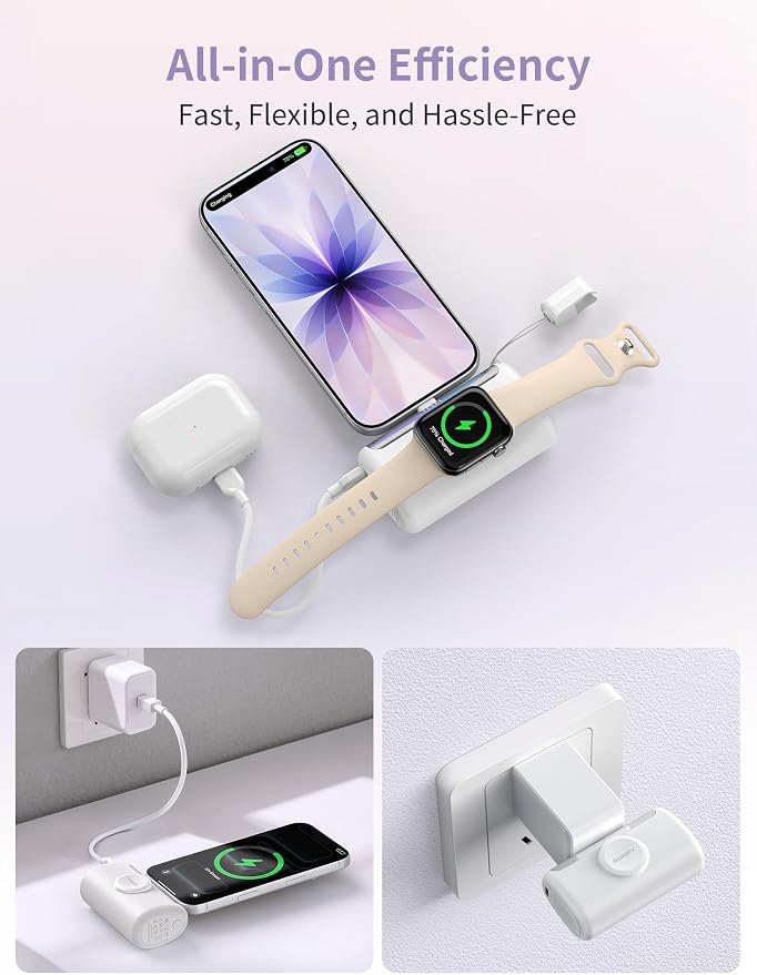 RORRY PalmGo Portable Charger, 10000mAh PD 22.5W Fast Charging Mini Power Bank - Image 6