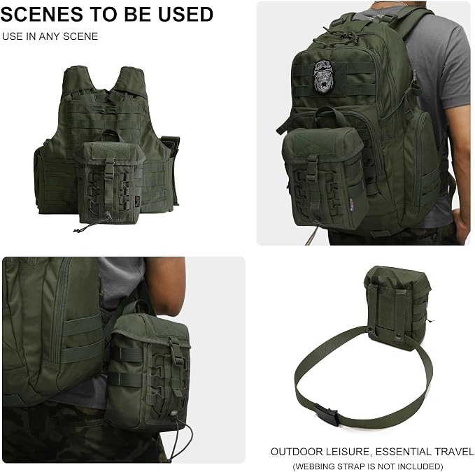 Mardingtop Molle Admin Pouch, EDC Pouch, Tactical Drawstring Pouch, Utility - Image 6