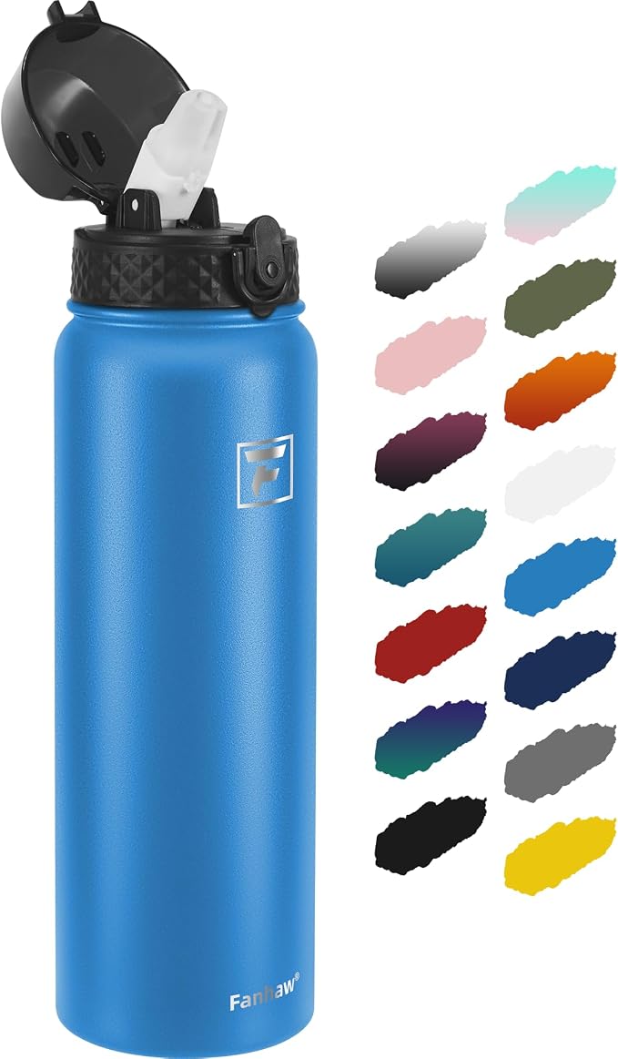 Fanhaw 32 oz Insulated Stainless Steel Water Bottle by FANHAW