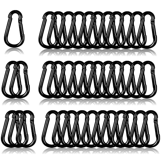 40PCS M4 Heavy Duty Carabiner Clip, 1.57Inch Snap Hook Quick Link Small by XHAMXE