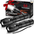 Victoper LED Flashlight 2 Pack, Bright Tactical Torch High Lumens by Victoper