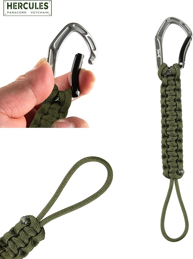 HERCULES Paracord Keychain Set – 2 Pack Lanyard Rope - Image 4