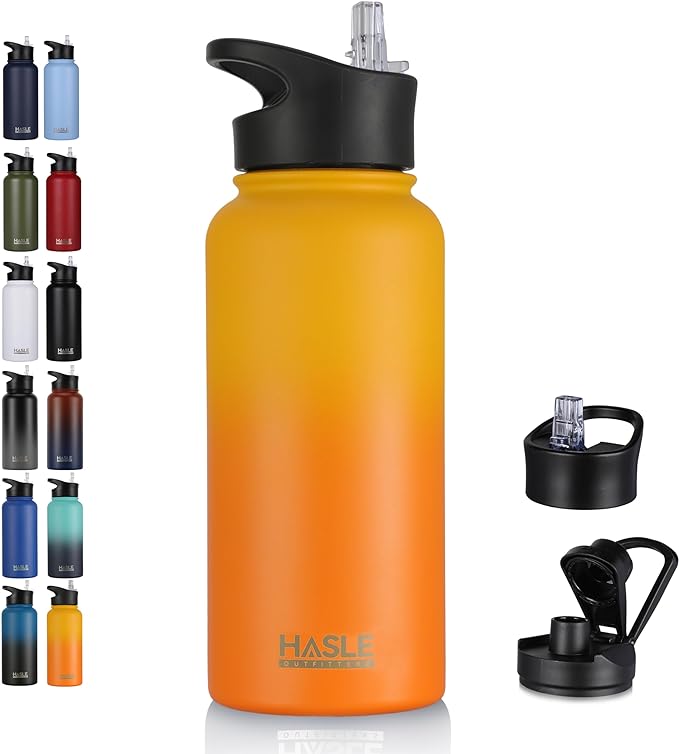 HASLE OUTFITTERS 32 oz Insulated Water Bottle Stainless Steel Double Walled by HASLEOUTFITTERS