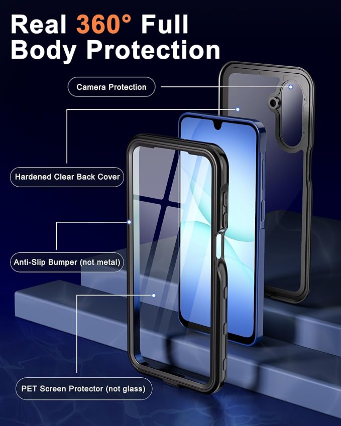 Beasyjoy for Samsung Galaxy A17 5G Case Waterproof, Built-in Screen Protector - Image 5
