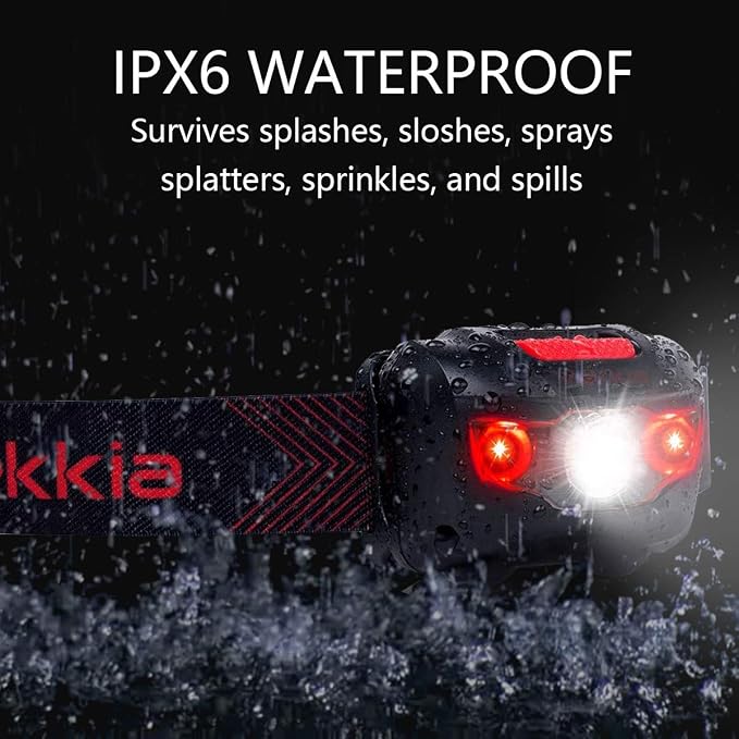 Vekkia Ultra Bright LED Headlamp Flashlight, IPX6 Waterproof Head Lamp - Image 3