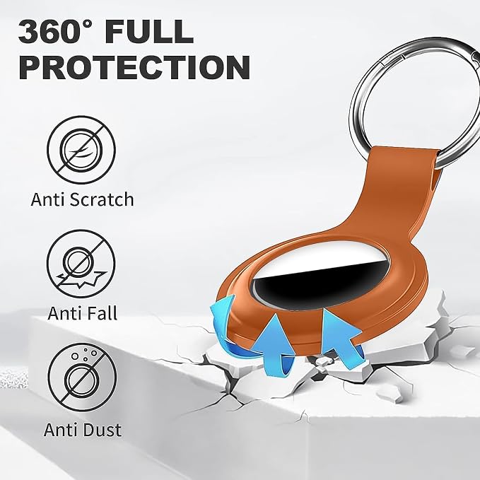 Linsaner Case for AirTag 2nd Gen & 1st Gen, Silicone Holder Keychain Key Ring - Image 4