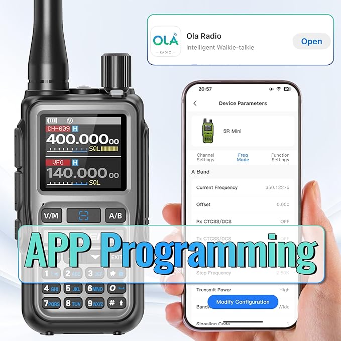 Baofeng Radio UV-5R Mini Ham Radio Long Range Handheld Two Way Radio NOAA - Image 3