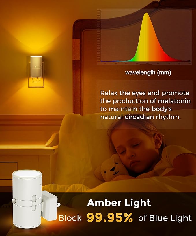 L LOHAS LED Motion Sensor Nightlight, Amber Night Light, Motion Activated Night - Image 4