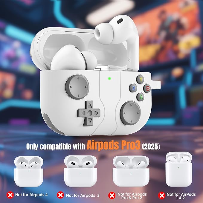 Getino Game Case for AirPods Pro 3 Case 2025, Shockproof Silicone Cover for - Image 2