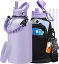 Half Gallon Water Bottle with Straw by VICKNIY