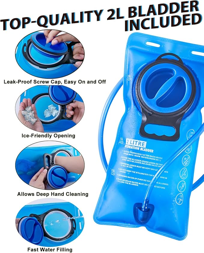 Hydration Backpack with 2L Water Bladder - Image 5