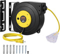 VEVOR Retractable Extension Cord Reel, 50 FT, Heavy Duty 14AWG/3C SJTOW by VEVOR