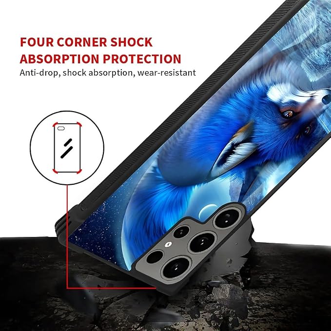 for Samsung Galaxy S24 Ultra Case, Snowy Mountain Fox Lake Pattern Graphic - Image 6