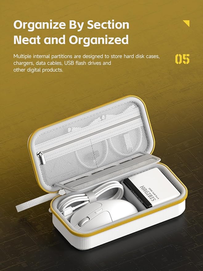 Hagibis Electronic Organizer Traveling Case Bag EVA Hardshell PU Portable - Image 2