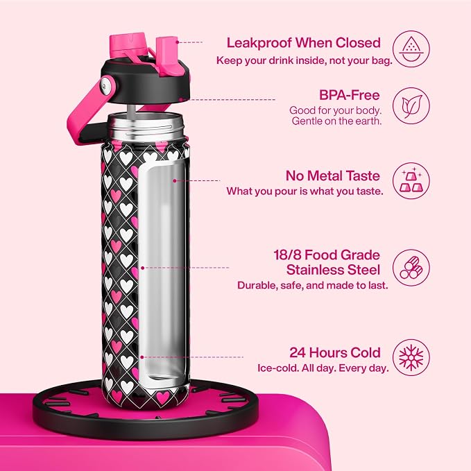 ENCOOL Valentine's Day Insulated Water Bottle - Image 6