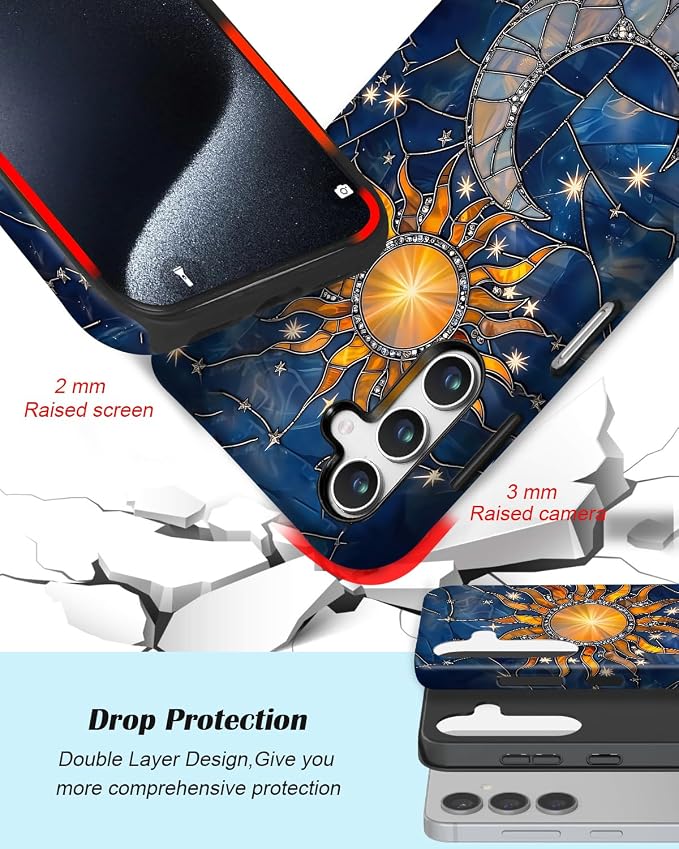 Compatible for Samsung Galaxy A37 5G Case, Dual Layer Heavy Duty 2 in 1 - Image 3