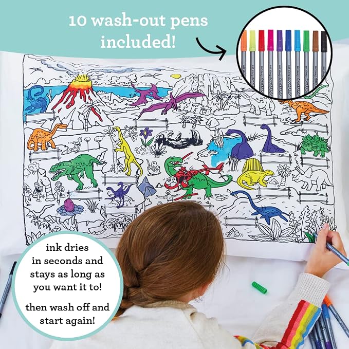 Coloring Pillowcase for Kids – Reusable DIY Pillow Cover - Image 2
