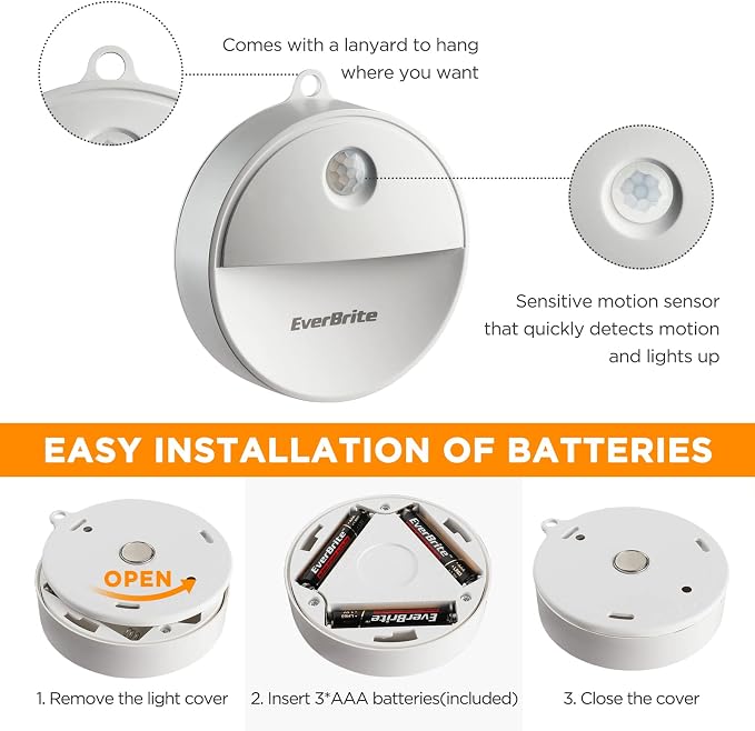 EverBrite LED Motion Sensor Night Light, Automated On & Off, Cool White Motion - Image 7
