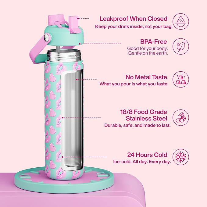 ENCOOL Valentine's Day Insulated Water Bottle - Image 2