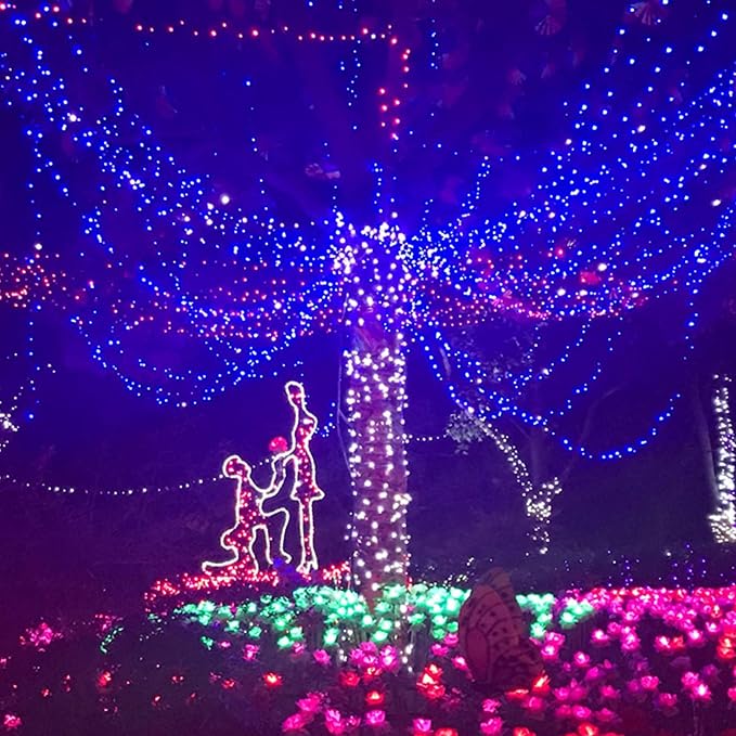2 Pack 480 LED Solar Chrismas Lights Outdoor, 170 FT Super Long Solar String - Image 7