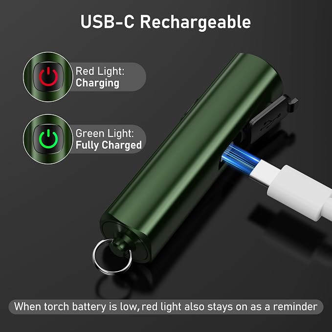 Blukar Rechargeable EDC Flashlight, Mini Keychain Flash Light - Image 6