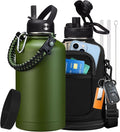 Stainless Steel Water Bottles 64oz by VICKNIY