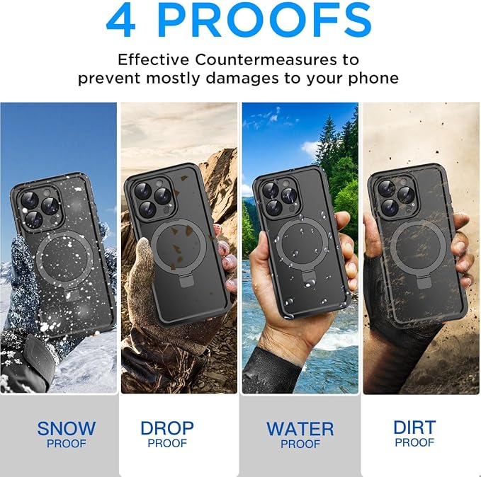 AICase Magnetic for iPhone 16 Plus Case Waterproof Magsafe Shockproof - Image 3