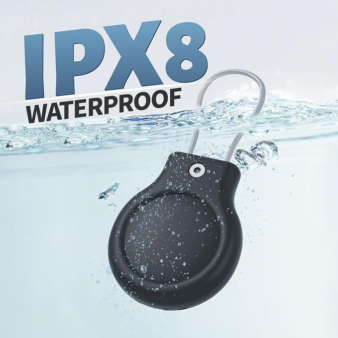 for AirTag Holder with Wire Cable, 4 Pack IPX8 Waterproof PC Hard Case - Image 3