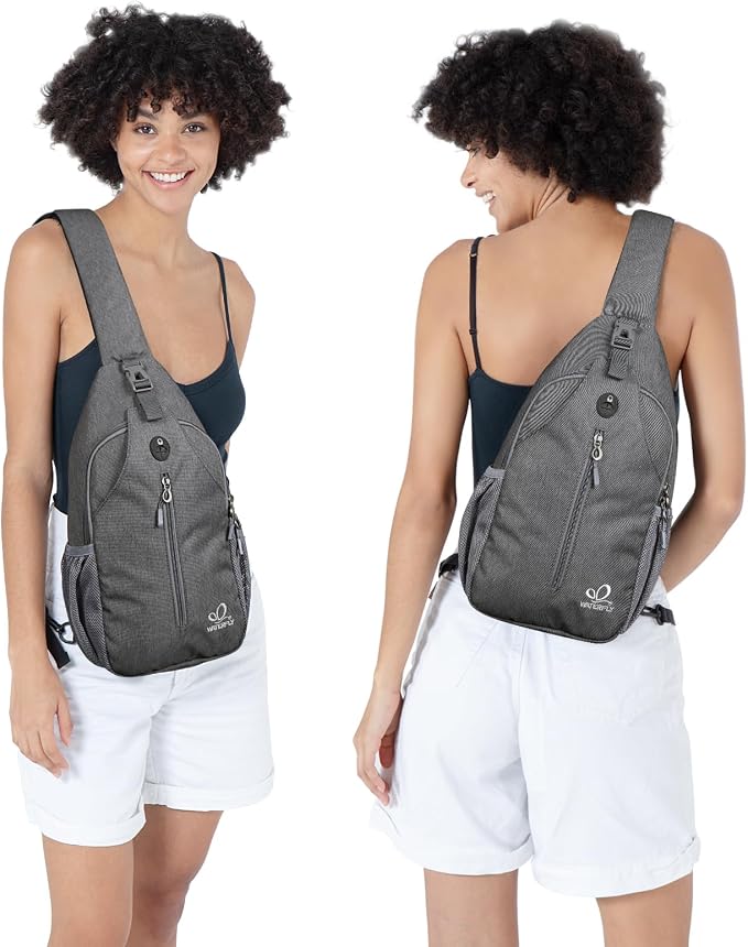 WATERFLY Small Hiking Sling Bag: Crossbody Sling Backpack Chest Bag Daypack - Image 6