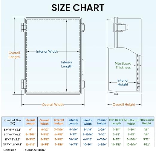 TICONN Outdoor Electrical Box Waterproof, Junction Box IP67 ABS Plastic - Image 5