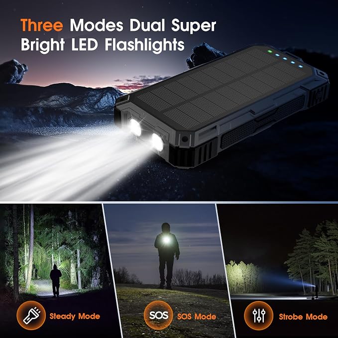 Solar Power Bank, 49800mAh Wireless Portable Phone Charger - Image 8