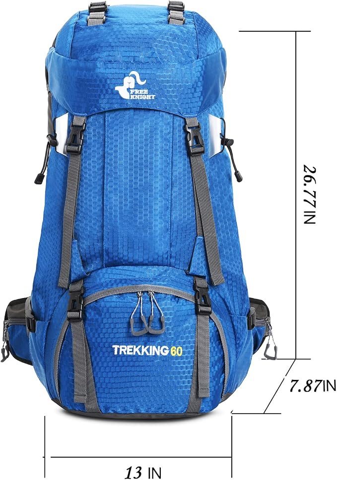 Bseash 60L Waterproof Hiking Camping Backpack - Image 2
