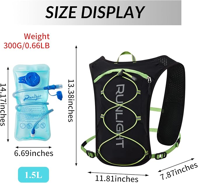 Runlight Running Vest for Women Men Lightweight Hydration Backpack Pack - Image 2