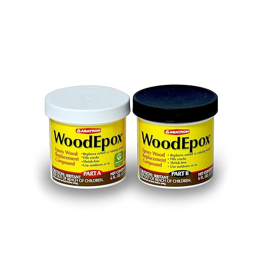 Abatron WoodEpox Kit - 12 oz - 2-Part Structural Epoxy Adhesive Filler - Wood by Abatron