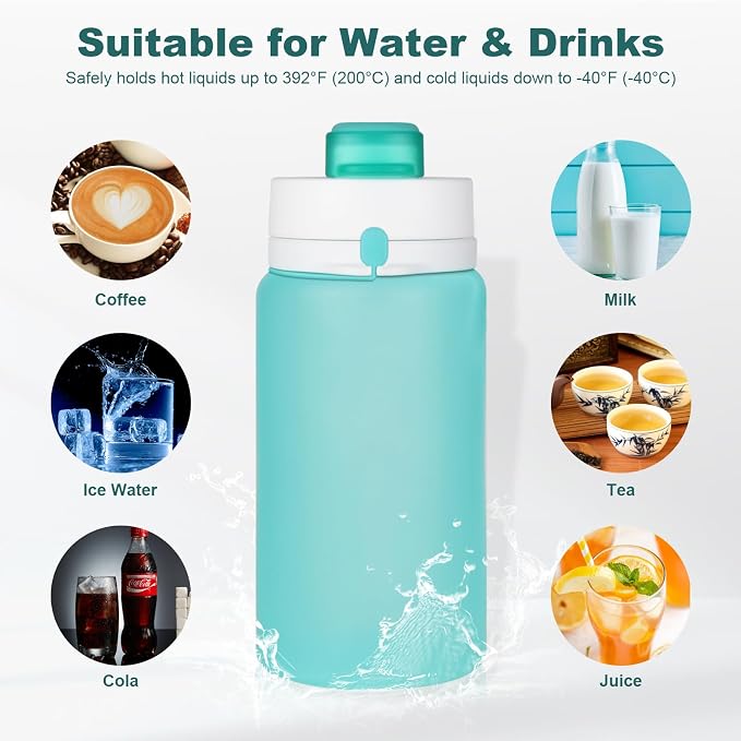 PLTCAT Collapsible Foldable BPA Free Reusable Lightweight Leak-Proof Travel - Image 6