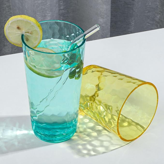 BPA-Free Plastic Tumblers 8 Pack | Reusable Dishwasher Safe | Stackable - Image 3
