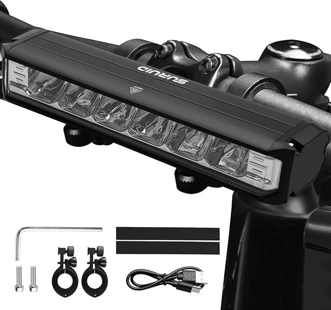 Suruid Super Bright LED Bike Light, USB Rechargeable Bicycle Headlight by SURUID