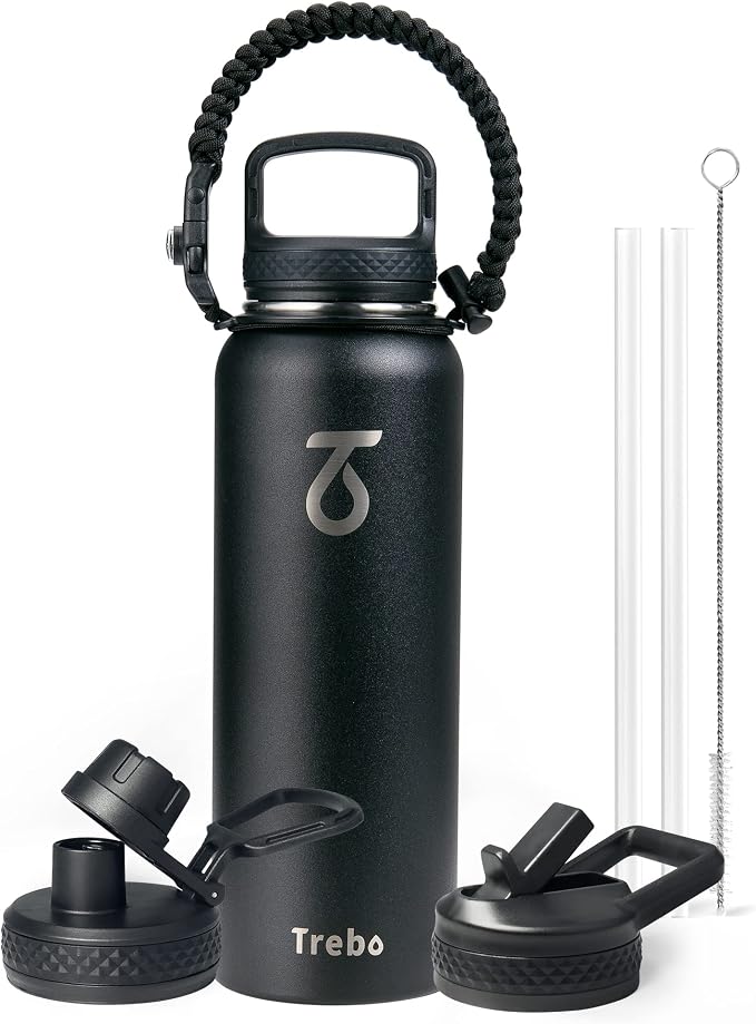 Trebo 40oz Water Bottle Insulated by StayHotStayColdStayGreen