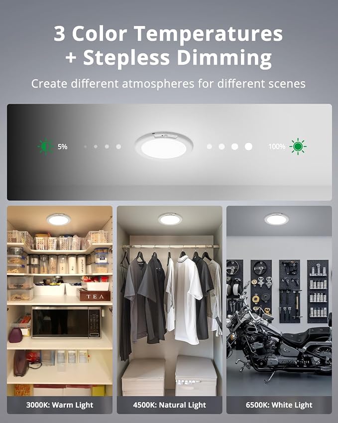 Bojim Wireless Ceiling Light Fixture Rechargeable Battery Operated Waterproof - Image 5