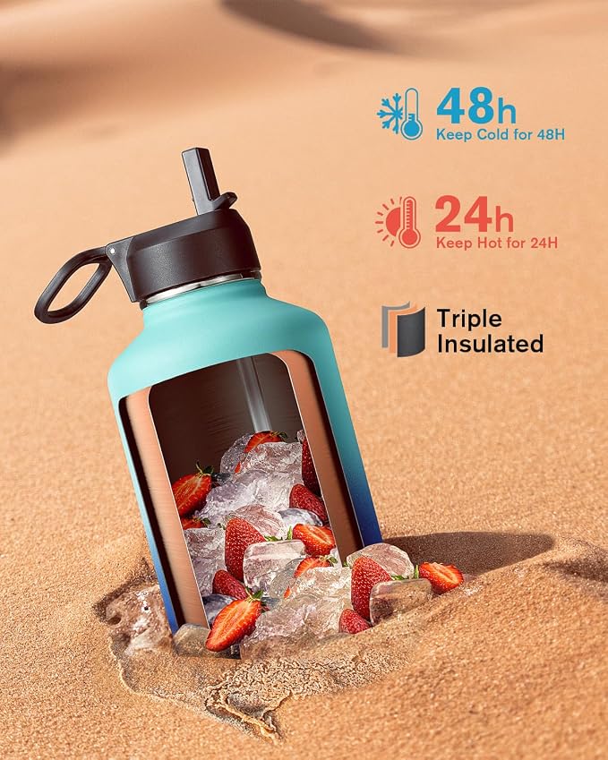 Insulated Water Bottle 64 oz - Image 2