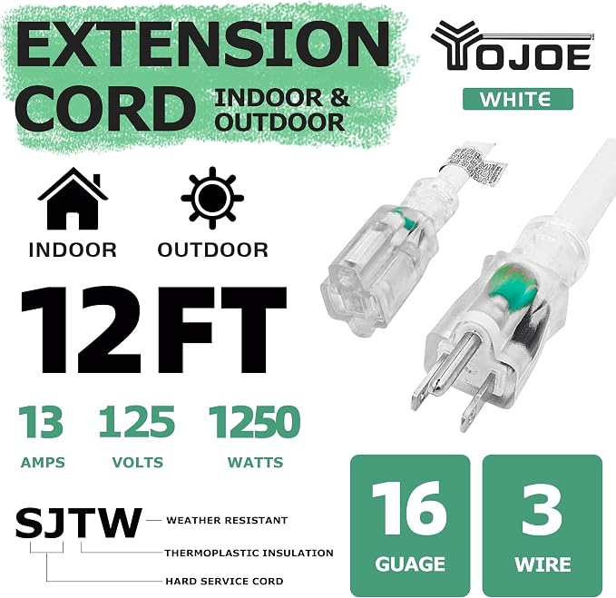 YOJOE Indoor Outdoor Extension Cord - Image 2