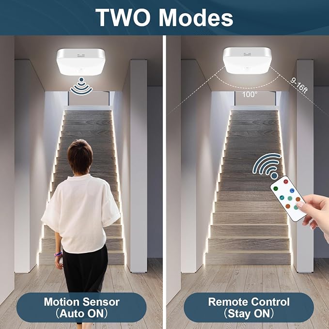 Motion Sensor Rechargeable Ceiling Light Indoor/outdoor - Image 3