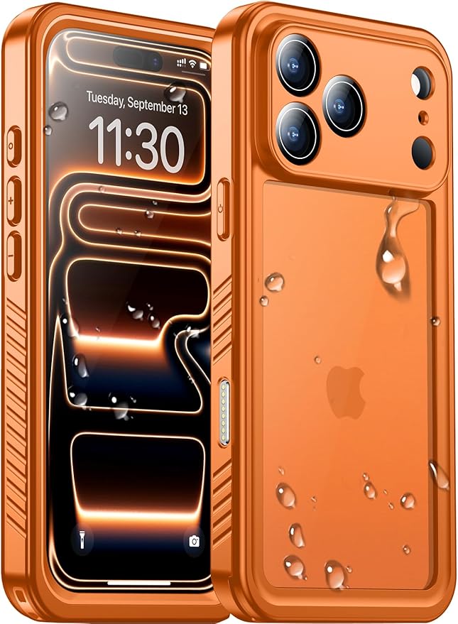 Temdan Compatible with iPhone 17 Pro Case, Waterproof Built-in Screen & Camera by Temdan