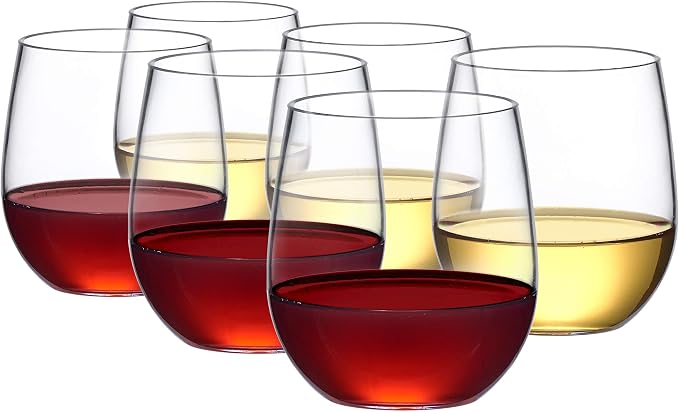 Amazing Abby - Cindy - 14-Ounce Unbreakable Tritan Wine Glasses, Plastic by AmazingAbby