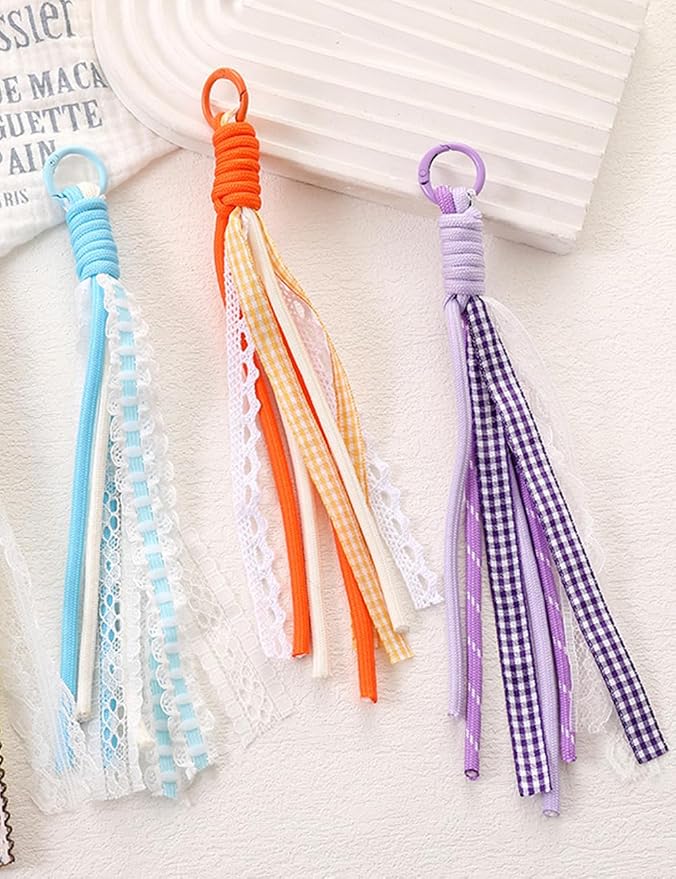 8/13/18/20/30 Pack Paracord Keychain Rope Bag Charms Colorful Braided Charms - Image 3