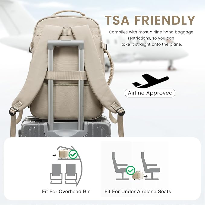 LOVEVOOK 50L Travel Backpack for Women & Men, Airline Approved Carry On Luggage - Image 4